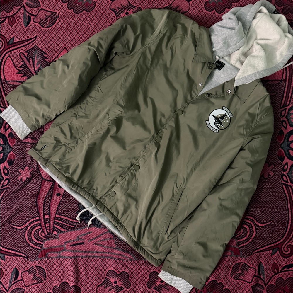 Primitive Olive Green Hooded Windbreaker